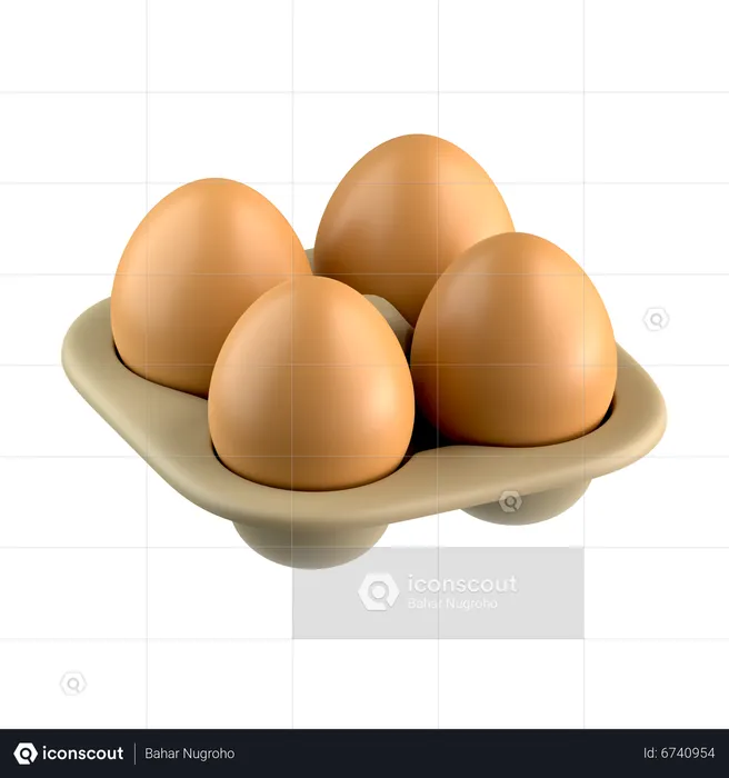 Eggs Tray  3D Icon