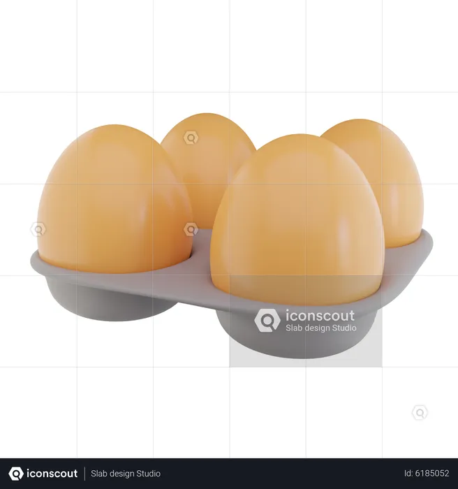 Eggs Tray  3D Icon