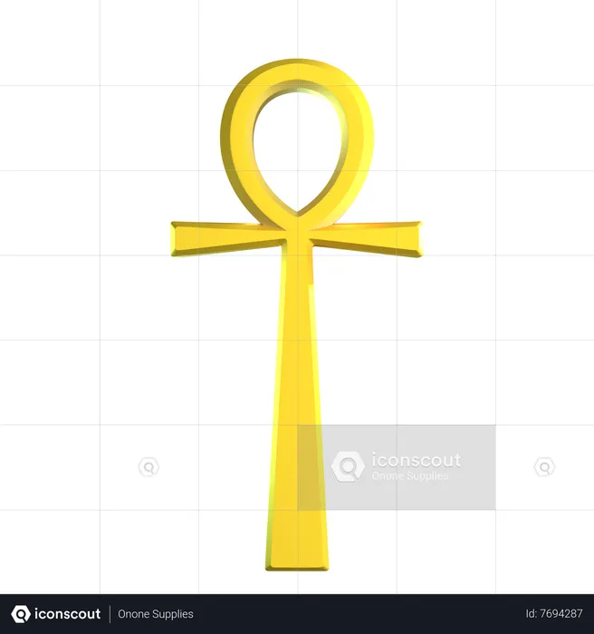 Egito ankh Emoji 3D Icon