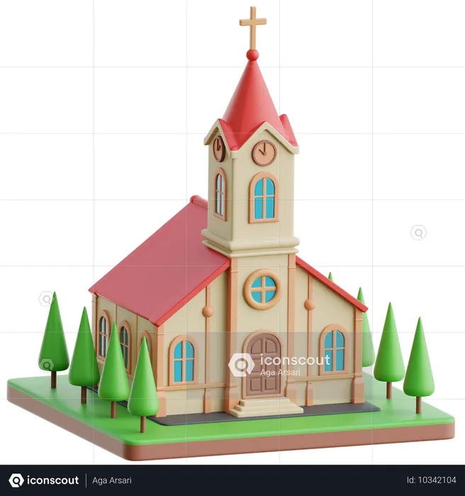 Église  3D Icon