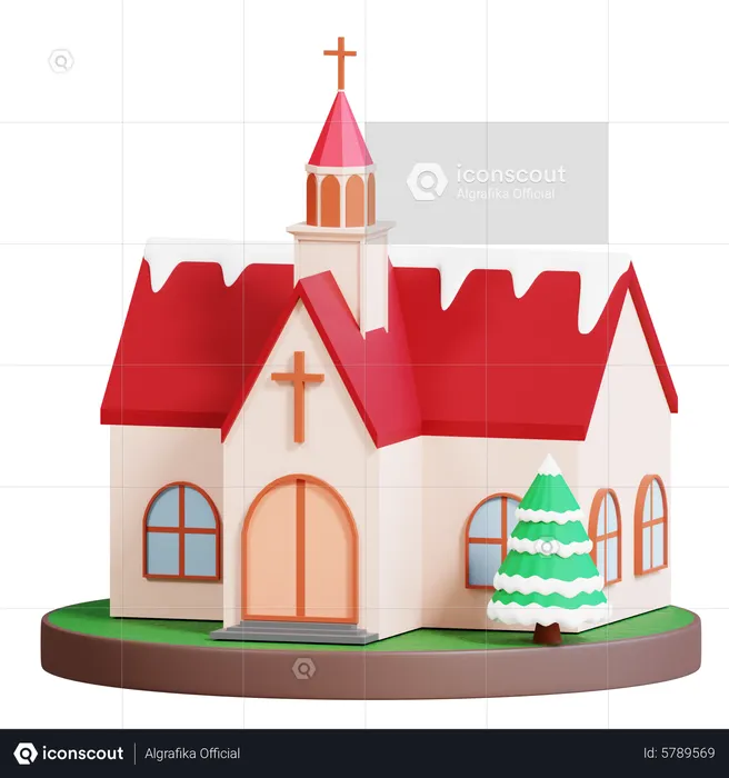 Église catholique  3D Icon