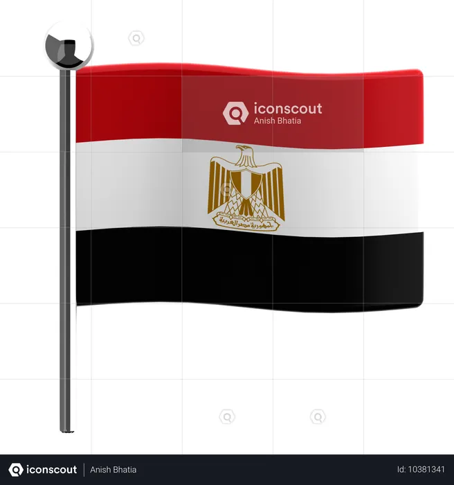 Egypt Flag 3D Icon