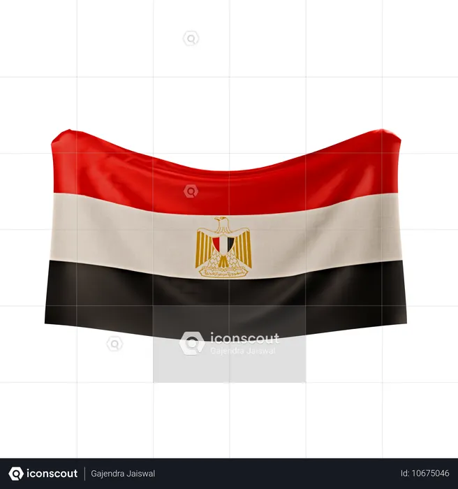 Egypt Flag Flag 3D Icon