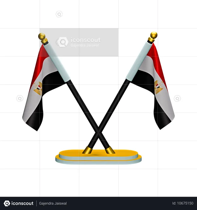 Egypt Flag Flag 3D Icon