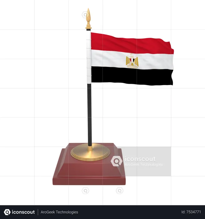 Egypt flag Flag 3D Icon