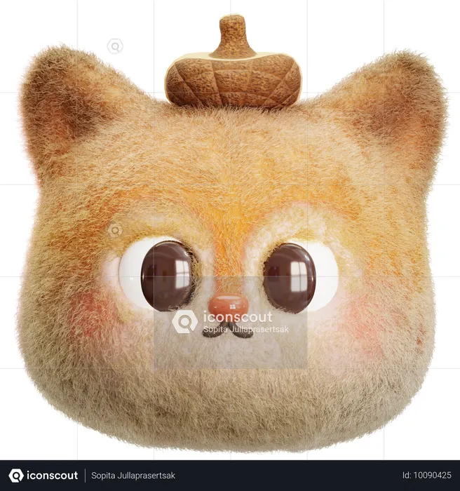 Eichhörnchen Emoji 3D Icon