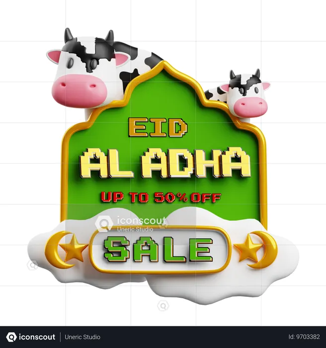 Vente de l'Aïd al-Adha  3D Icon