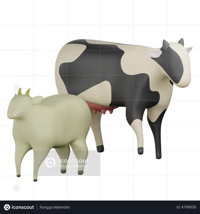 Eid Animals  3D Illustration