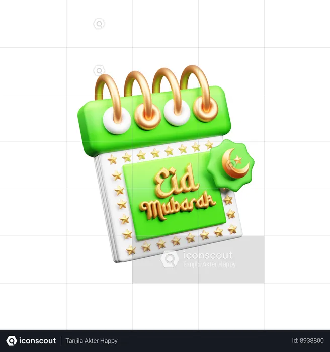 Eid Calendar  3D Icon