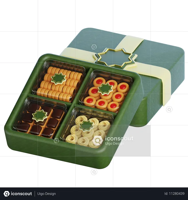 Eid Cookie Jar Set Hampers  3D Icon