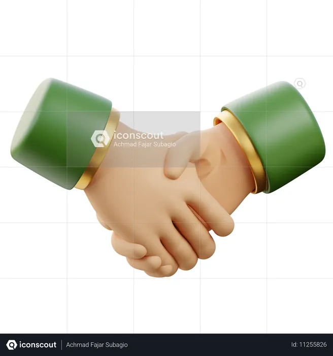 Eid Handshake  3D Icon