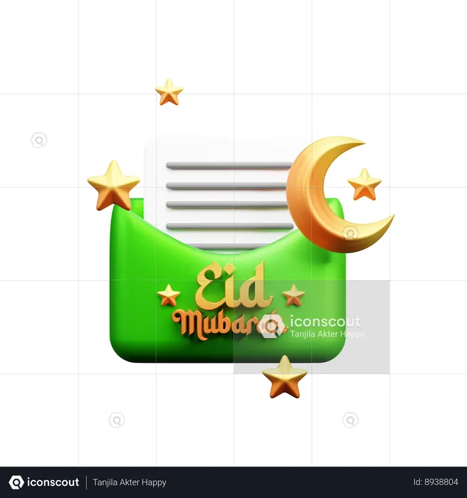 Eid Invitation Card  3D Icon