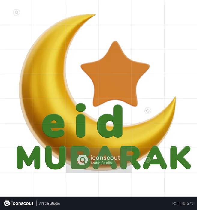 Eid Mubarak  3D Icon