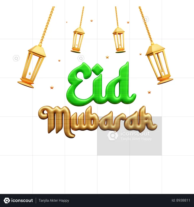 Eid Mubarak  3D Icon