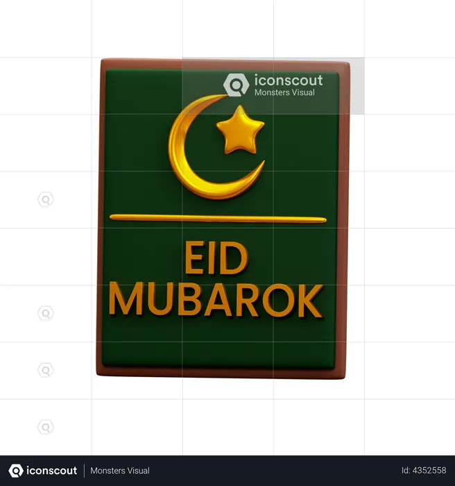 Eid Mubarok  3D Illustration