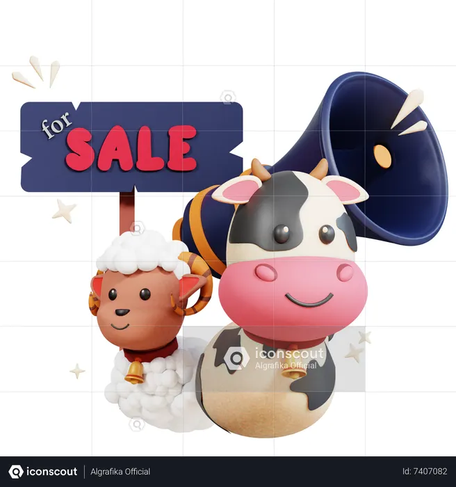 Marketing de venta de eid  3D Icon