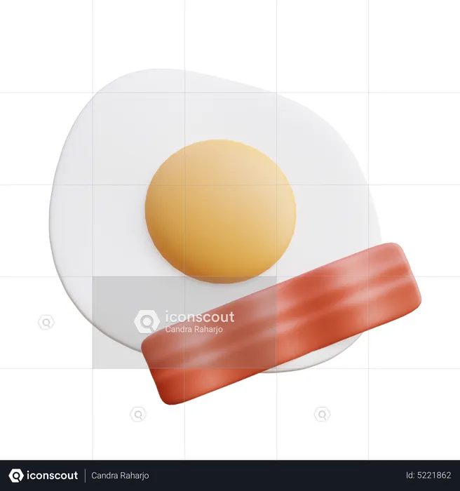 Eier-Snack  3D Icon