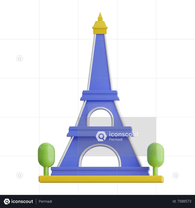 Eiffel Tower  3D Icon