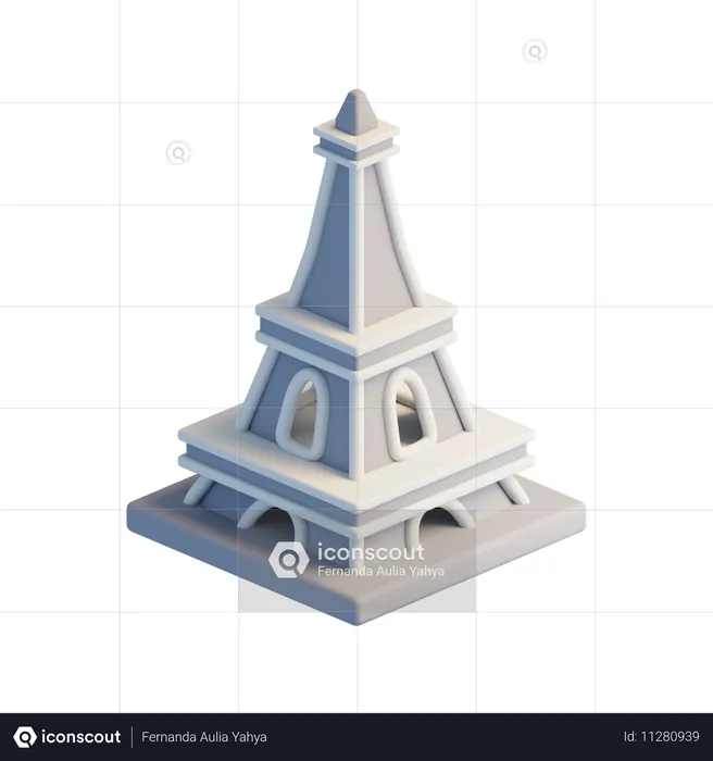 Eiffel Tower  3D Icon