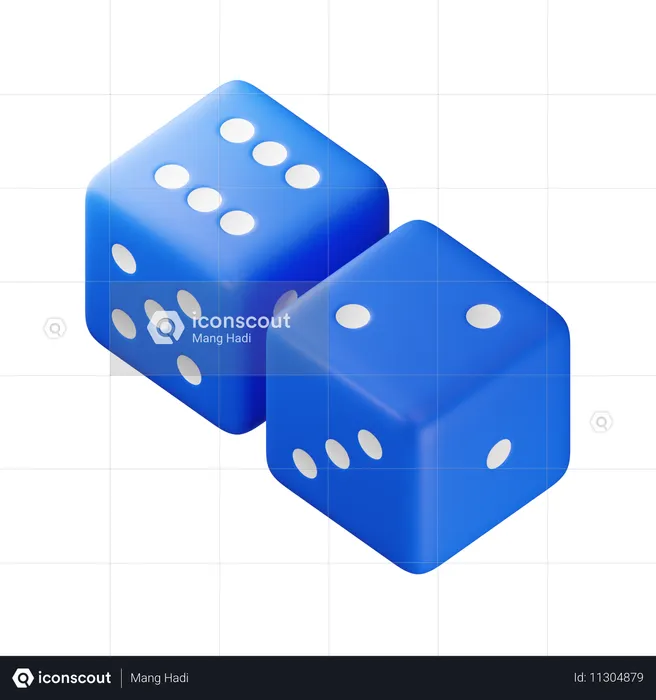 Eight Dice  3D Icon