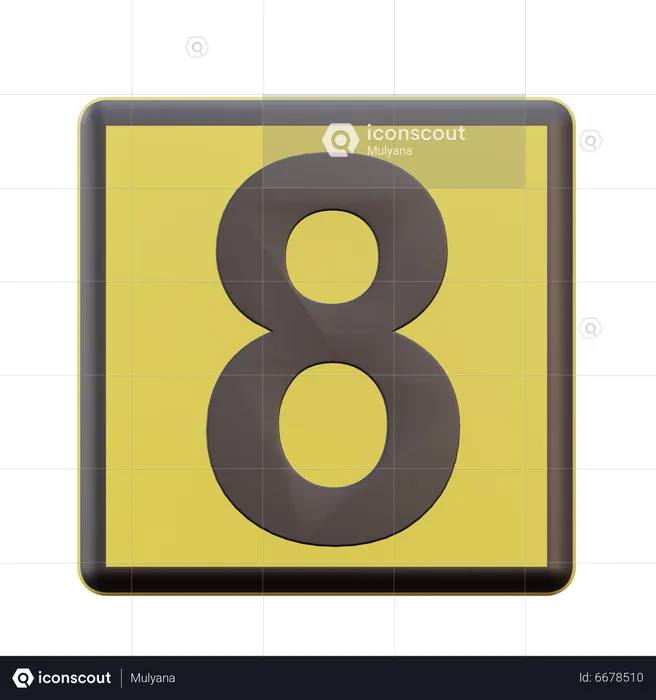 Eight Number  3D Icon