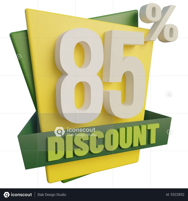 Eighty Five Percent Discount  3D Icon