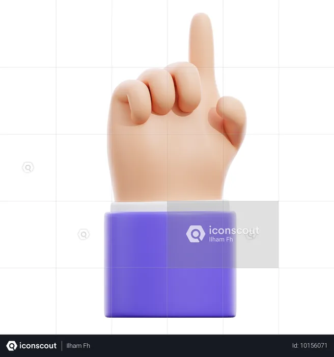 Ein-Finger-Handbewegung  3D Icon