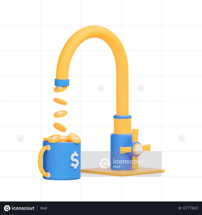 Eingehende Finanzierung  3D Icon