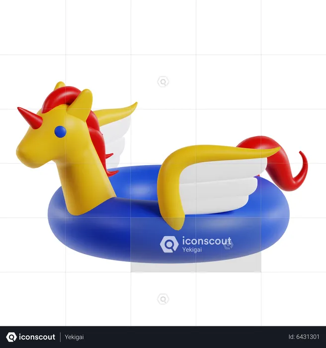 Einhorn Rettungsring  3D Icon