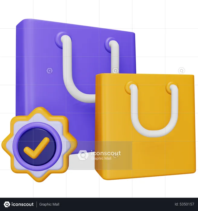 Einkaufen erledigt  3D Icon