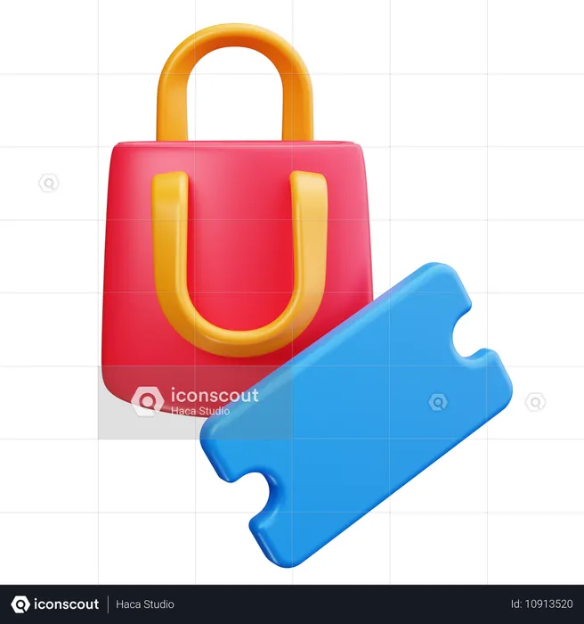 Einkaufsgutschein  3D Icon