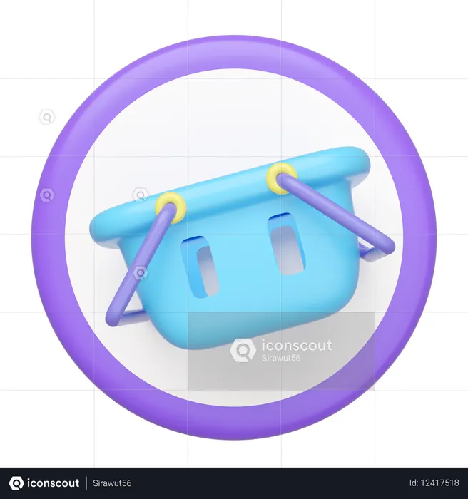 Einkaufskorb  3D Icon