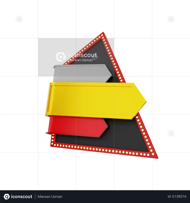 Rahmen für Einkaufsrabattangebote  3D Icon