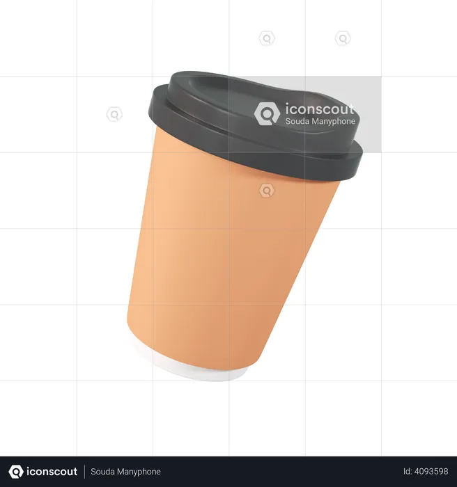 Einweg-Kaffeebecher  3D Illustration