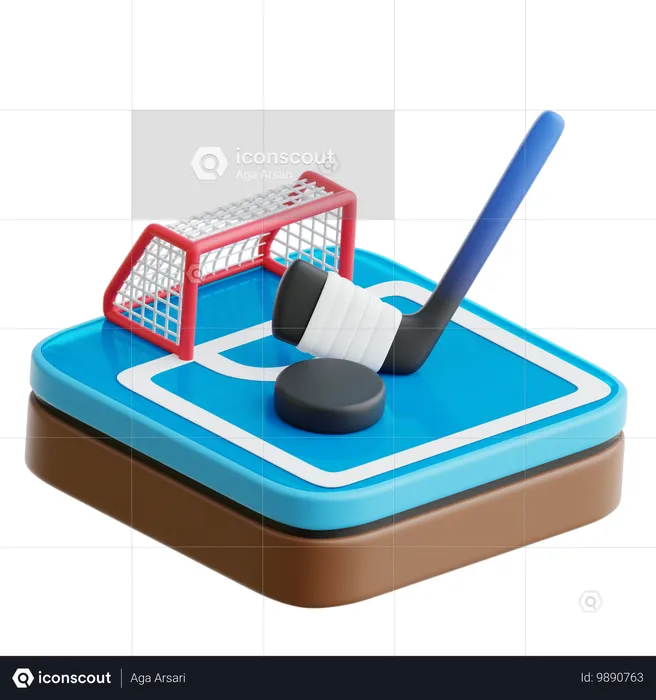 Eishockey  3D Icon