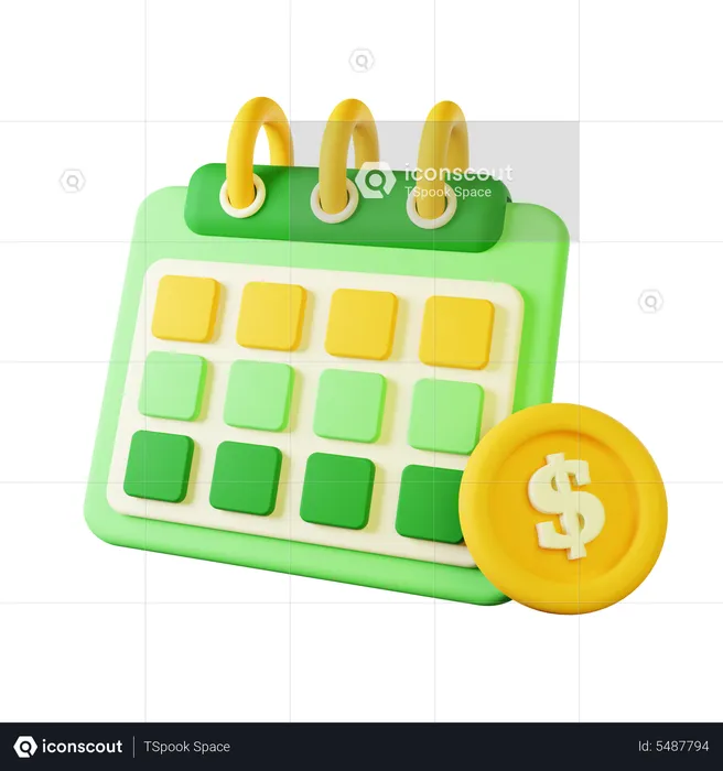 Año financiero  3D Icon