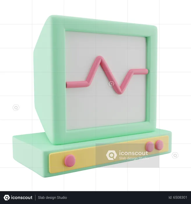 EKG-Gerät  3D Icon