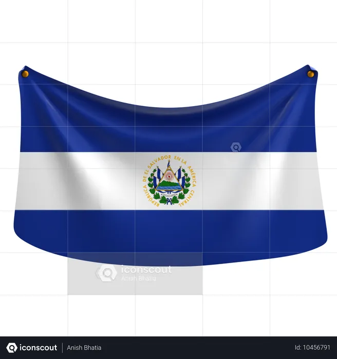 엘살바도르 Flag 3D Icon