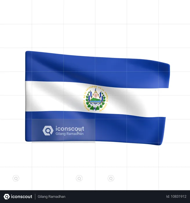 El Salvador Flag 3D Icon