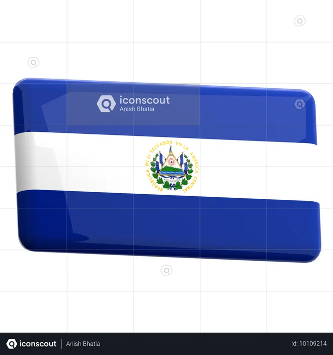 El salvador Flag 3D Icon