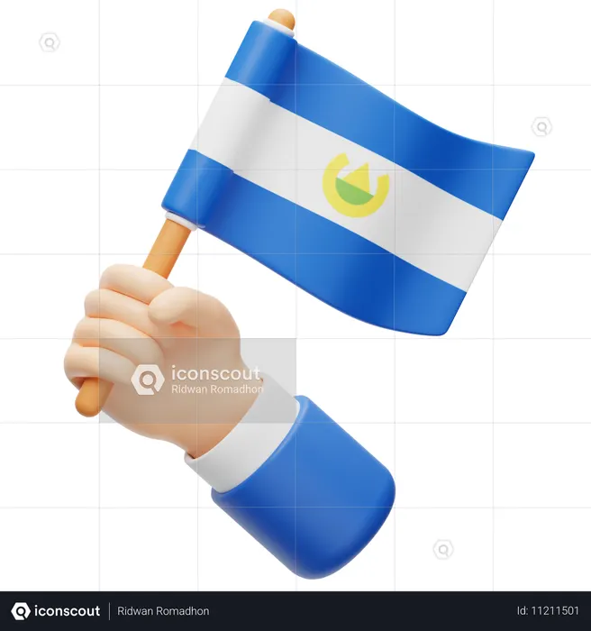 El Salvador Flag Flag 3D Icon