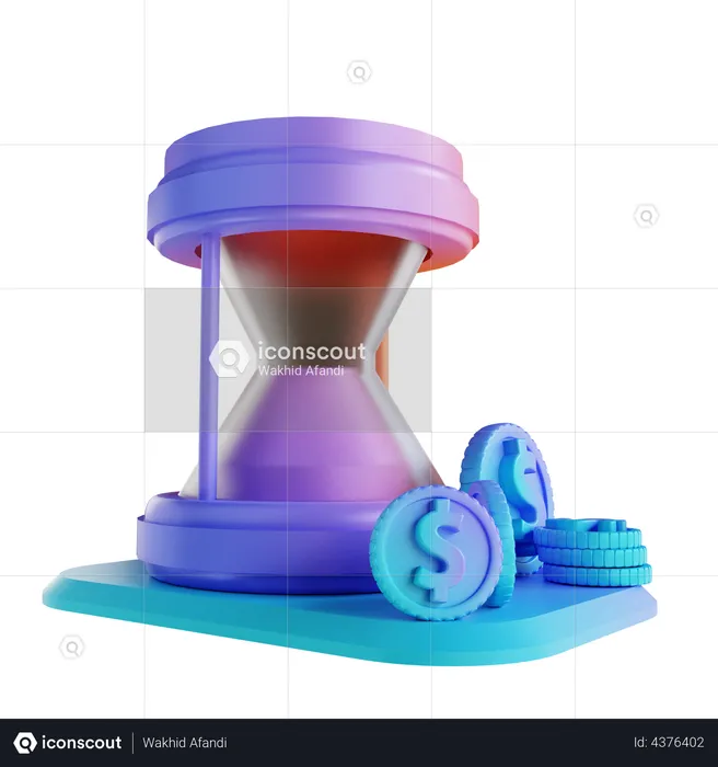 El tiempo es dinero  3D Illustration