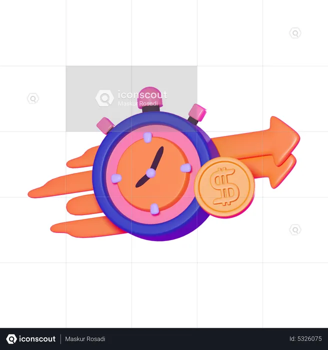 El tiempo es dinero  3D Icon