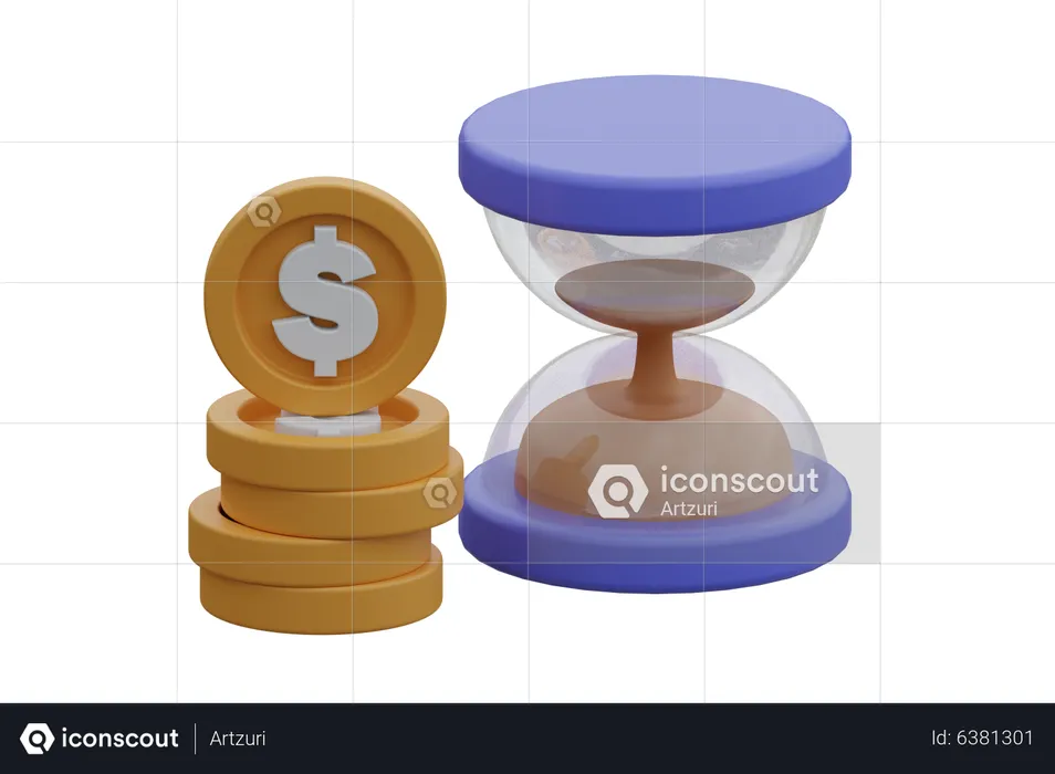 El tiempo es dinero  3D Icon