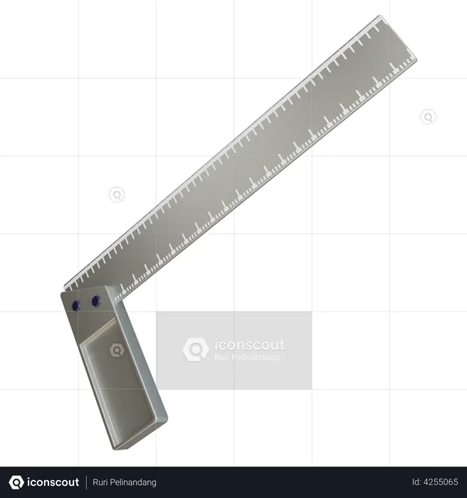 Elbow Ruler  3D Illustration
