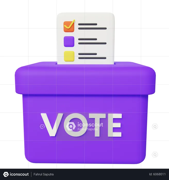 Election Box  3D Illustration