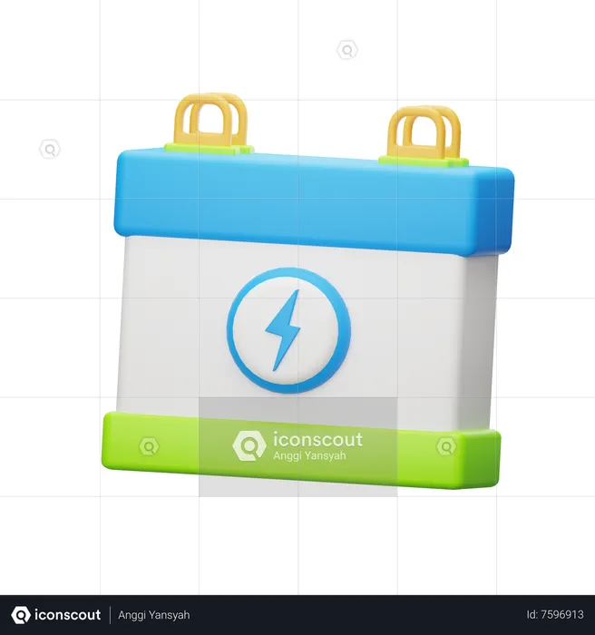 Electric Battery  3D Icon