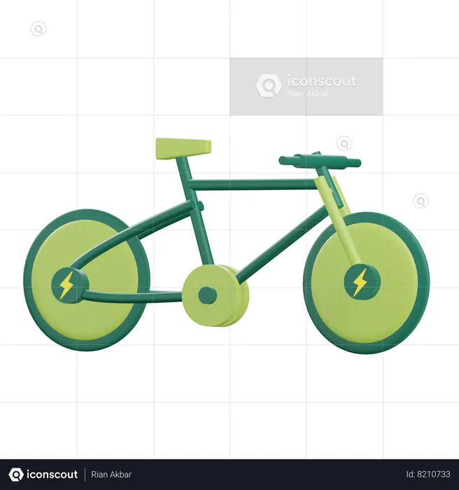 Electric Bicycle  3D Icon