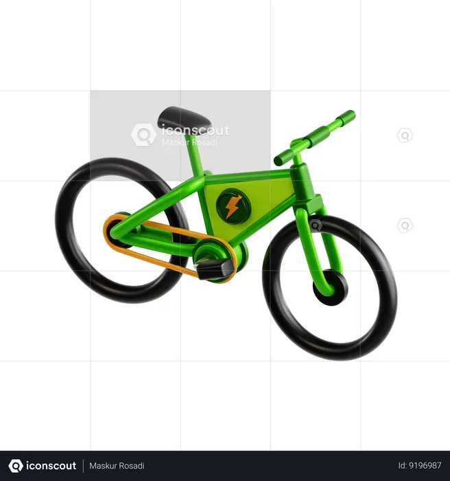 Electric Bicycle  3D Icon