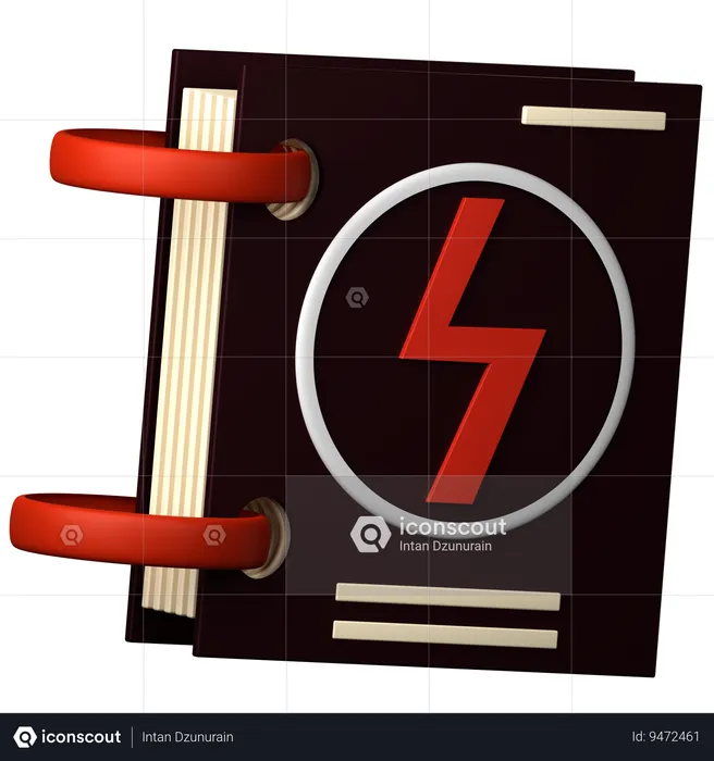 Electric Book  3D Icon